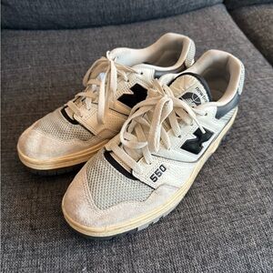 New Balance Men's 550 Cream and Black Sneakers